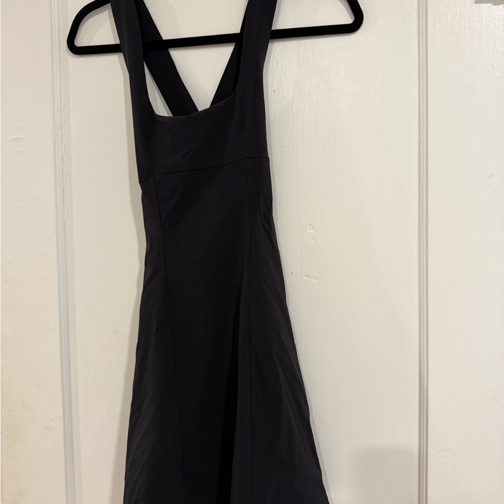 Outdoor Voices Black Halter Mini Sundress